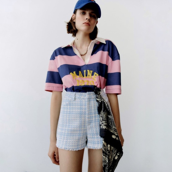 Zara Pants - Zara Structured Tweed Shorts